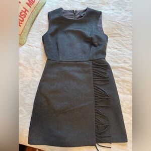 Ann Taylor Gray 38% Wool Sleeveless Dress